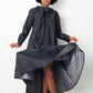 Issey Miyake 90's grey maxi wrinkled paper dress