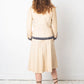 Chanel 1970's Haute Couture cream and navy skirt suit