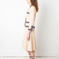 Chanel 1970's Haute Couture cream and navy skirt suit