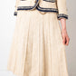 Chanel 1970's Haute Couture cream and navy skirt suit