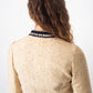 Chanel 1970's Haute Couture cream and navy skirt suit