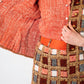 Chanel haute couture 1970's red tweed three piece skirt set