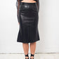 Sylvie Schimmel 90's black leather peplum skirt