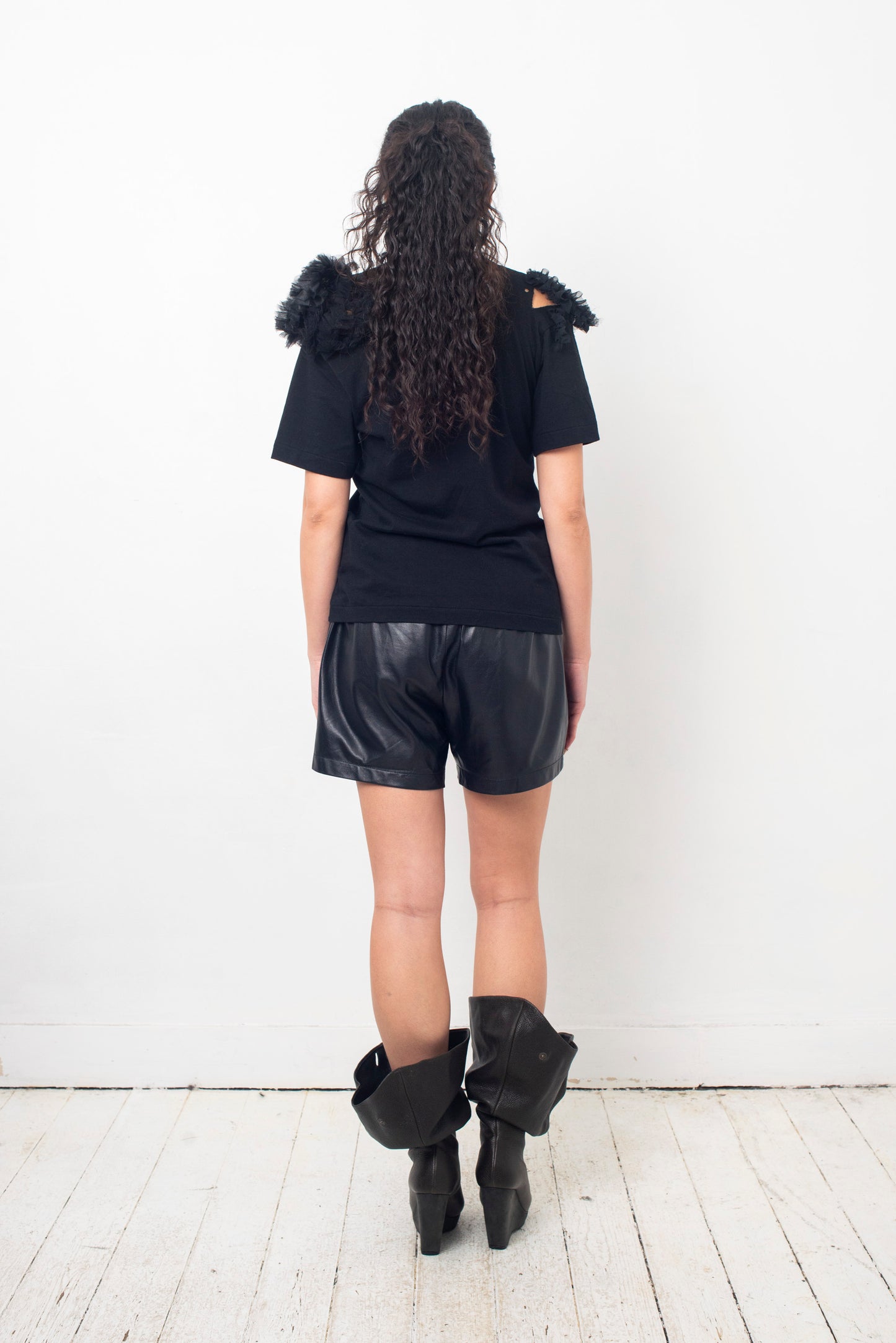 Sylvie Schimmel 2000's black leather shorts