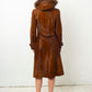 Dolce & Gabbana 2000's calf hair duffle coat with marmot fur collar