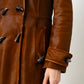 Dolce & Gabbana 2000's calf hair duffle coat with marmot fur collar