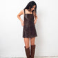 Sylvie Schimmel 90's brown leather apron dress