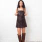 Sylvie Schimmel 90's brown leather apron dress