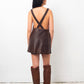 Sylvie Schimmel 90's brown leather apron dress