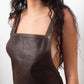 Sylvie Schimmel 90's brown leather apron dress