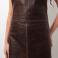 Sylvie Schimmel 90's brown leather apron dress