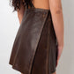 Sylvie Schimmel 90's brown leather apron dress