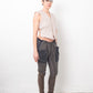 Helmut Lang 1990 silver quilted sleeveless vest with open back