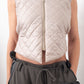 Helmut Lang 1990 silver quilted sleeveless vest with open back