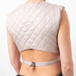 Helmut Lang 1990 silver quilted sleeveless vest with open back