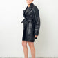 Irina Kha 90's black leather jacket with belt