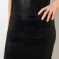 Balenciaga 2010 black waxed rayon knit tunic dress