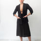 Yohji Yamamoto 90's black linen skirt suit