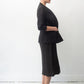 Yohji Yamamoto 90's black linen skirt suit