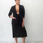 Yohji Yamamoto 90's black linen skirt suit