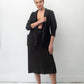 Yohji Yamamoto 90's black linen skirt suit