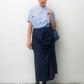 Issey Miyake 80's royal blue cotton sculptural wrap skirt