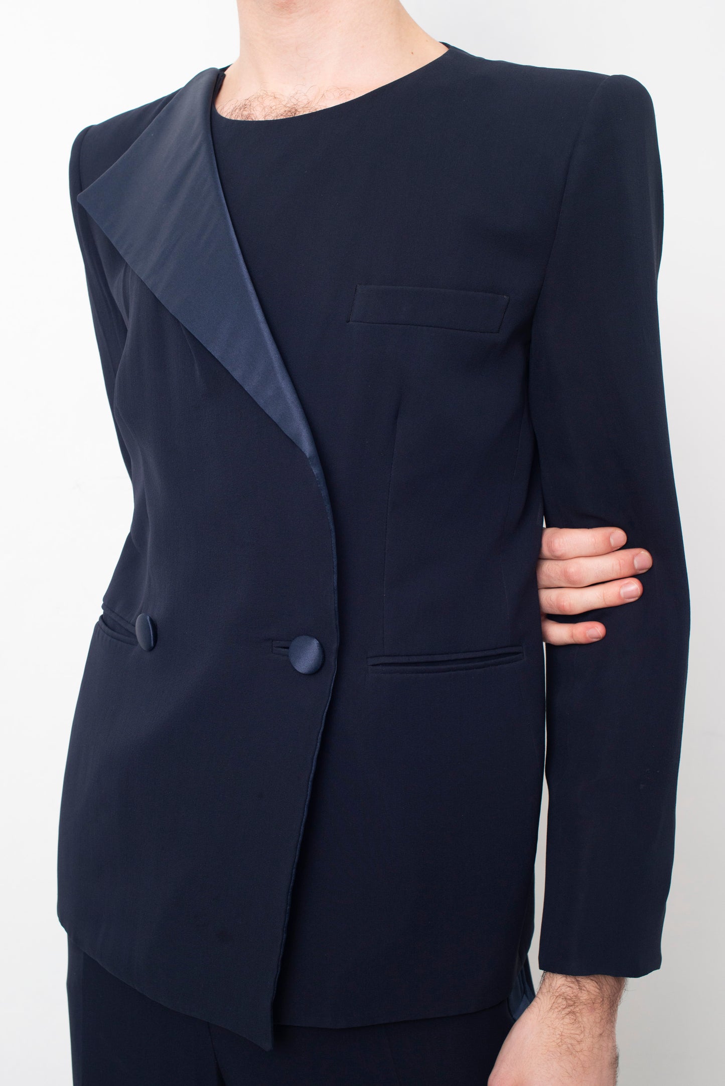 Giorgio Armani 2010 dark blue silk pantsuit