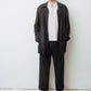 Salvatore Ferragamo 80's black leather coat with special closure