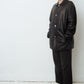 Salvatore Ferragamo 80's black leather coat with special closure