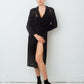 Comme des Garçons SS 1991 black flower embroidered sheer overcoat