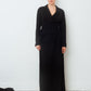 Dries van Noten 2000's black wool wrap dress