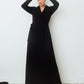 Dries van Noten 2000's black wool wrap dress