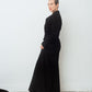 Dries van Noten 2000's black wool wrap dress