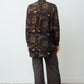 Dries van Noten FW 2015 silk floral printed khaki shirt