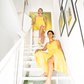 Thierry Mugler 80's yellow linen summer dress