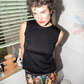 Calvin Klein 90's silk black knit reversible top with open back