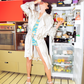 Stella McCartney SS 2003 silver silk fluid coat / dress with matching belt