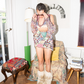 Christian Lacroix 90's knitted distressed multicolour jacket