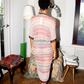 Missoni 90's knit wrap dress in shades of pink and brown