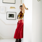 Comme des Garçons 2000's red leather wrap belt