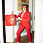 Moschino 2000's red wool pantsuit