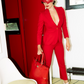 Moschino 2000's red wool pantsuit