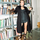 Dries van Noten SS 2006 black pleated long coat / dress