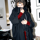 Comme des Garçons SS 2006 draped black long coat