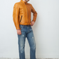 Emporio Armani 90's ochre leather jacket