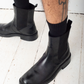 Yohji Yamamoto black leather ankle boots