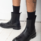 Yohji Yamamoto black leather ankle boots