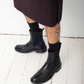 Yohji Yamamoto black leather ankle boots