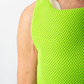 Chalayan 2000's fluorescent yellow mesh peplum top