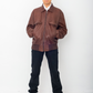 Armani 90's brown leather pilote jacket